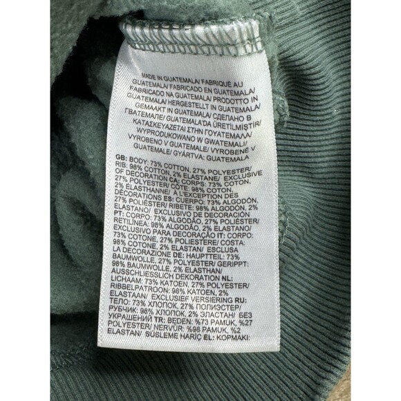 The North Face Green Men’s Hoodie Kangaroo‎ Pocket White Logo Medium Activewear - Picture 7 of 9